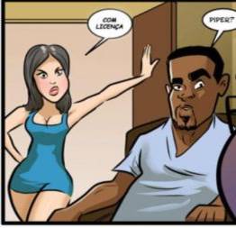 Duas safadas querendo piroca negra | cartoon porno
