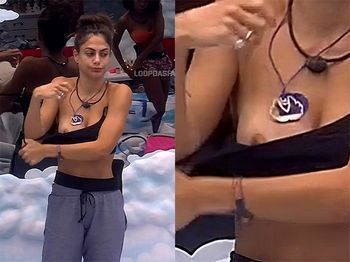 Mari Gonzalez pagando peitinho no BBB 20