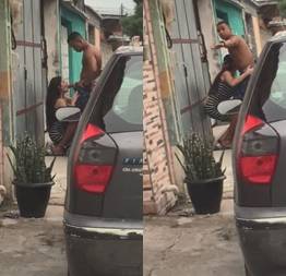 Novinha amadora pagando boquete espetacular na rua caiu no whats
